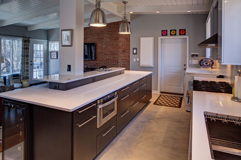 White Kitchen Dark Island minimalist white kitchen with dark island, in highland park, il White Kitchen Dark Island minimalist white kitchen with dark island, in highland park, il