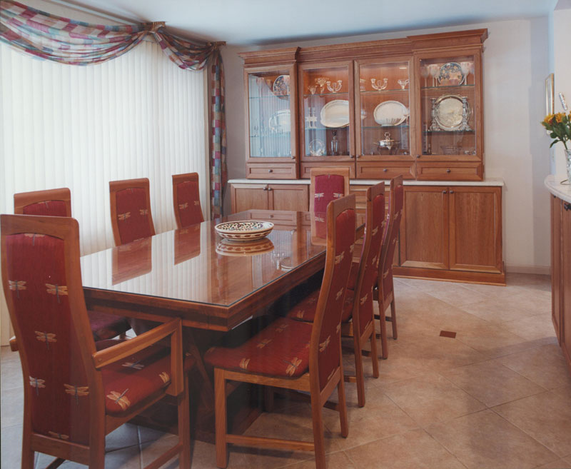 Dining room with storage cabinets, Skokie, IL