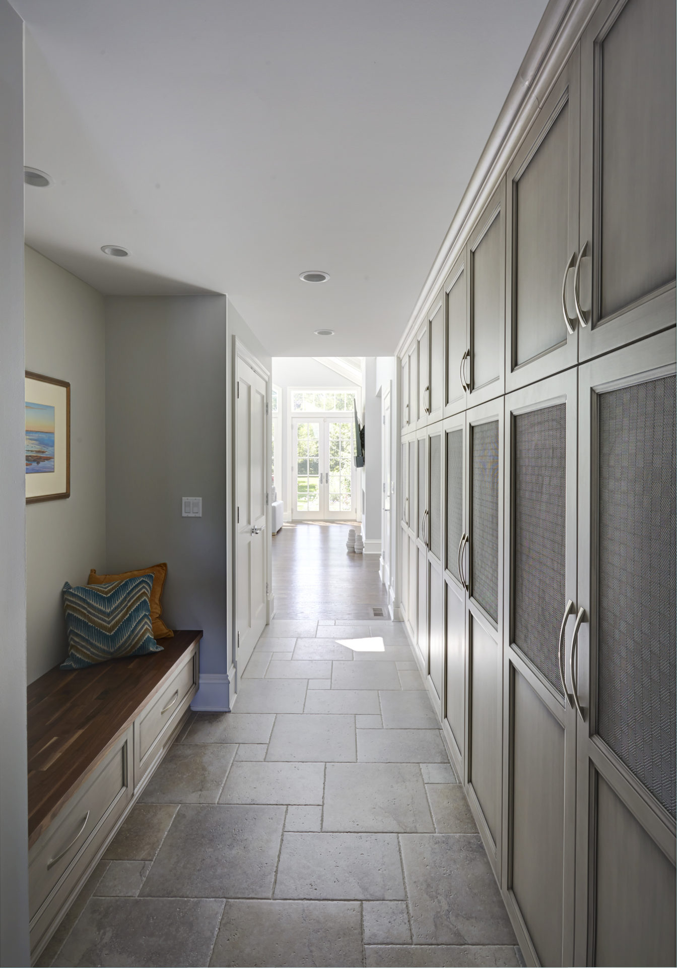 Painted Warm Grey Mudroom Dream Kitchens
